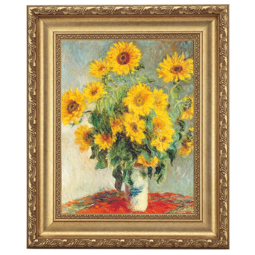 モネ 「ひまわり」 4号 西洋絵画 立体複製名画 【5％ポイント還元中