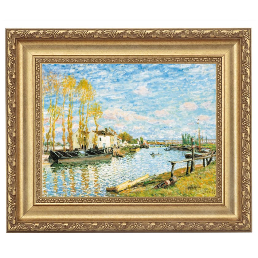 シスレー 「サン＝マメスのロワン川」 4号 立体複製名画 【5％ポイント