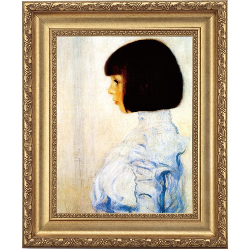 クリムト 「ヘレーネ・クリムトの肖像」 4号 立体複製名画 絵画 額付き