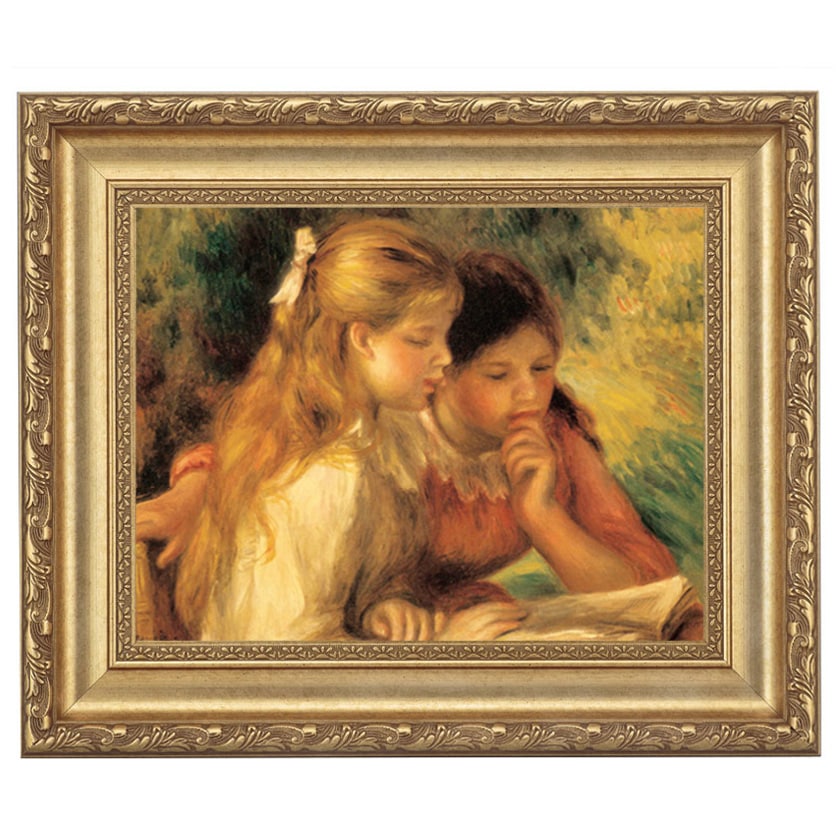 ルノワール 「読書する二人の少女」 4号 立体複製名画 【5％ポイント