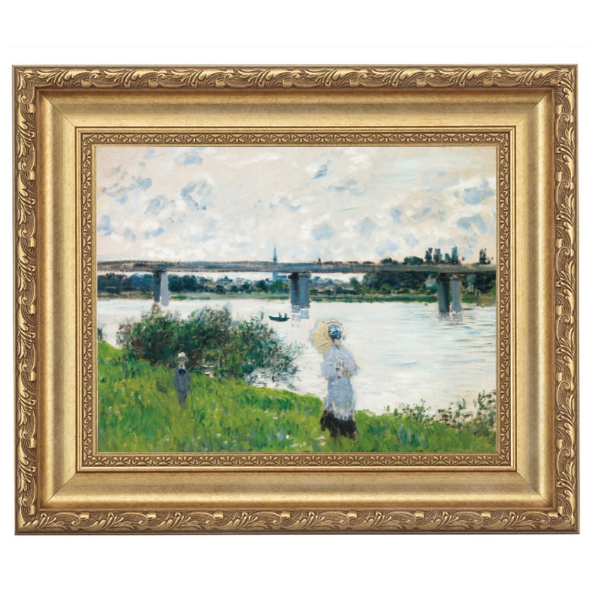 モネ 「アルジャントゥイユの鉄道橋」 10号 立体複製名画 【ポイント5