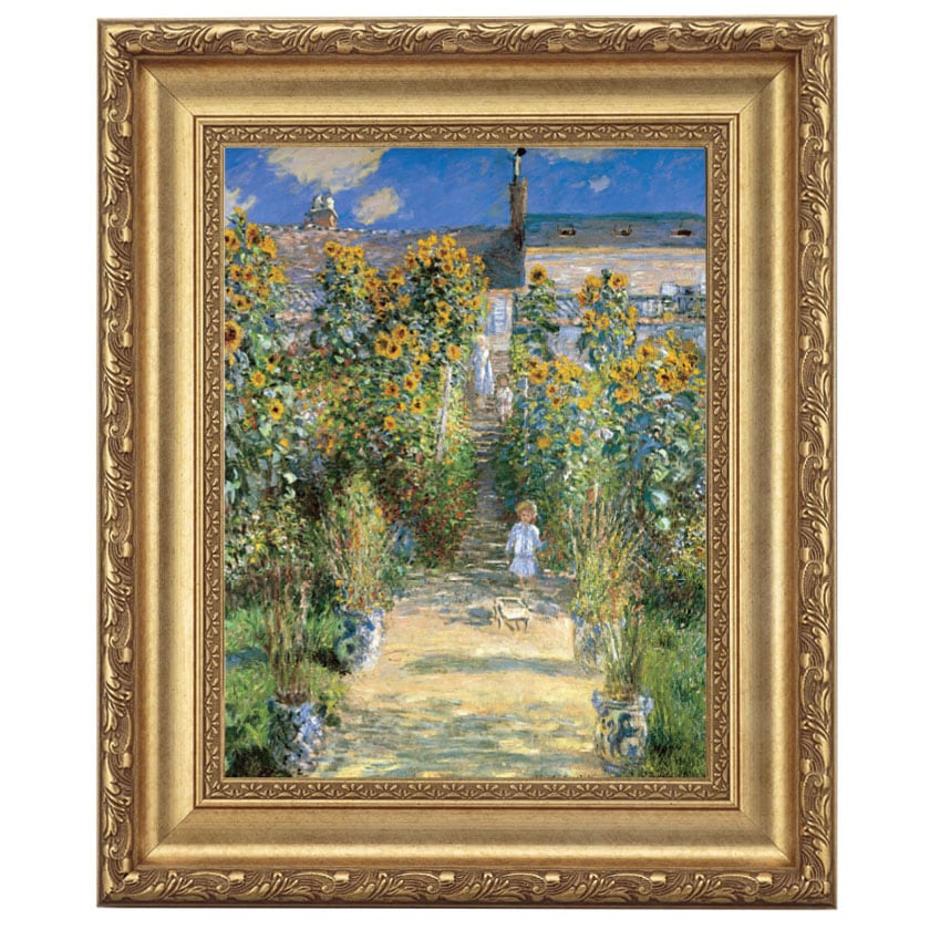 モネ 「ジヴェルニーのモネの庭の並木道」 S6号スクエア 立体複製名画