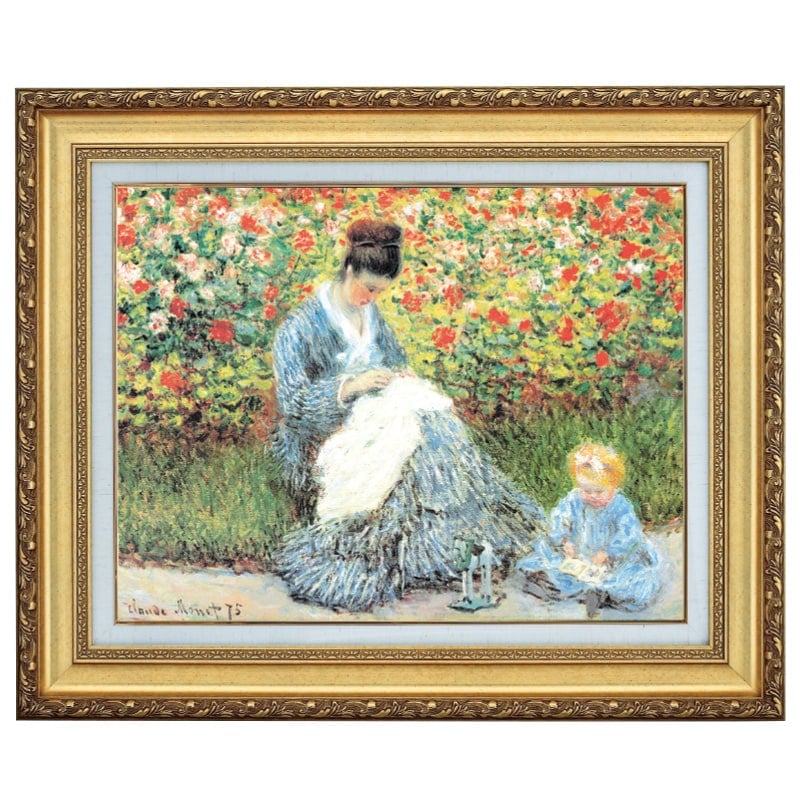 モネ 「カミーユ・モネと子供」 6号 立体複製名画 【5％ポイント還元中