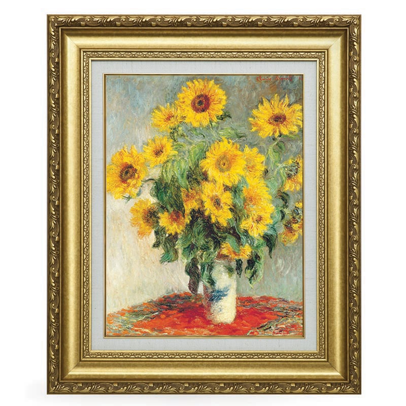 モネ 「ひまわり」 6号 西洋絵画 立体複製名画 【5％ポイント還元中