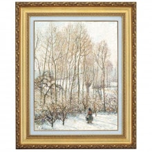 カミーユ・ピサロ 「雪に映える朝陽」 10号 立体複製名画 【5