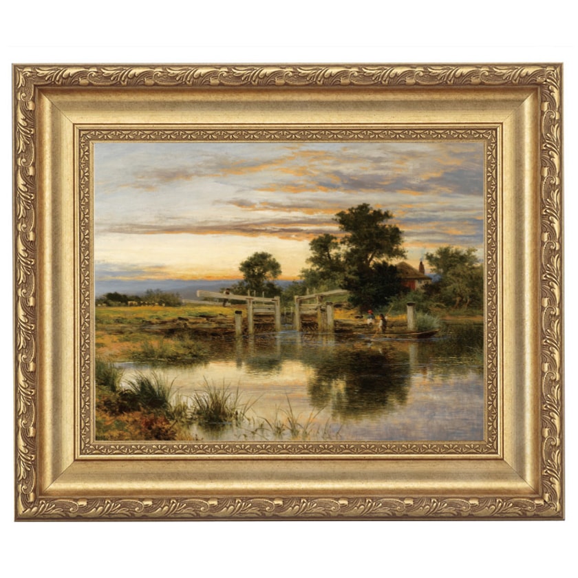 リーダー 「テムズストリートリーの水門」 4号 立体複製名画 【5