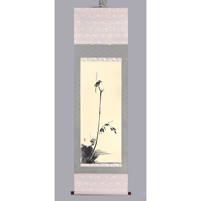 宮本武蔵 「枯木鳴鵙図」 複製 掛軸【ポイント5％還元中】 : アートの