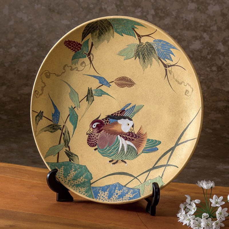 九谷焼き おしどり・飾皿 吉田弘毅【ポイント5％還元中】 : アートの