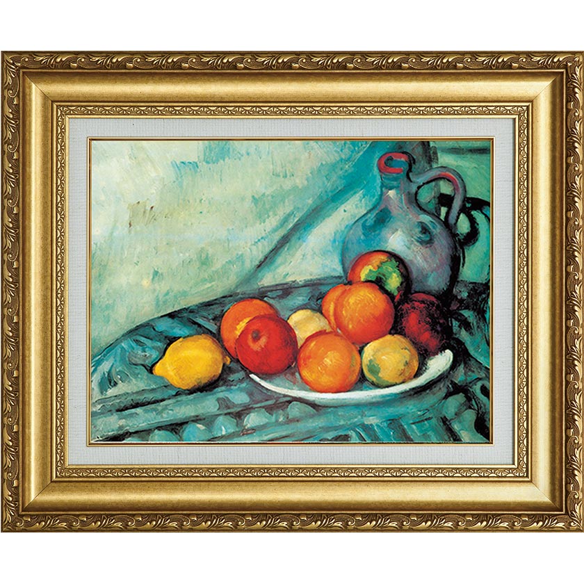 セザンヌ （1839年～1906年） 複製名画 「卓上の果物と水差し」 美術品