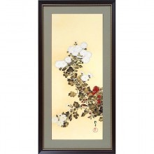 酒井抱一 「十二か月花鳥図」 三月 「桜に雉子図」 複製掛軸 : 酒井抱