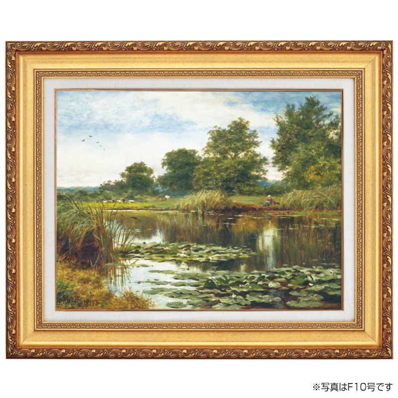 リーダー 睡蓮 6号 立体複製名画 絵画 額付き インテリア : アートの友