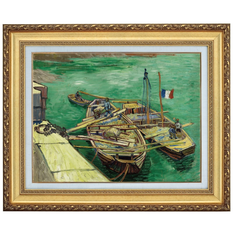 ゴッホ「艀から砂を降ろす男たち」10号立体複製名画【ポイント5％還元