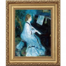 ルノワール「ピアノを弾く女性」10号立体複製名画【ポイント5％還元中