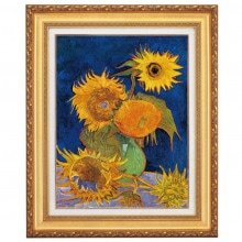 ゴッホ「5本のひまわり」 4号 立体複製名画【ポイント5％還元中