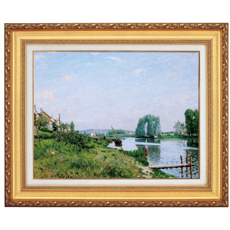 シスレー サンドニ島 10号 立体複製名画 絵画 額付き インテリア