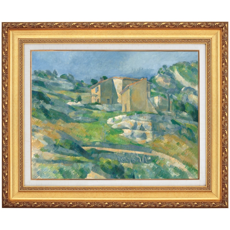 セザンヌ プロヴァンスの家 10号 立体複製名画 絵画 額付き インテリア