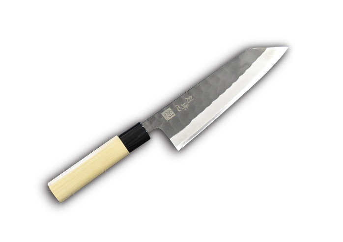 剣謙心 黒打槌目 三徳包丁 白紙2号 165mm TS-165PS2 | 秀久おすすめ
