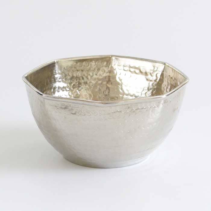 茶道具 建水 槌目八角建水 【 茶道 けんすい モール製 野点 八角建水 】