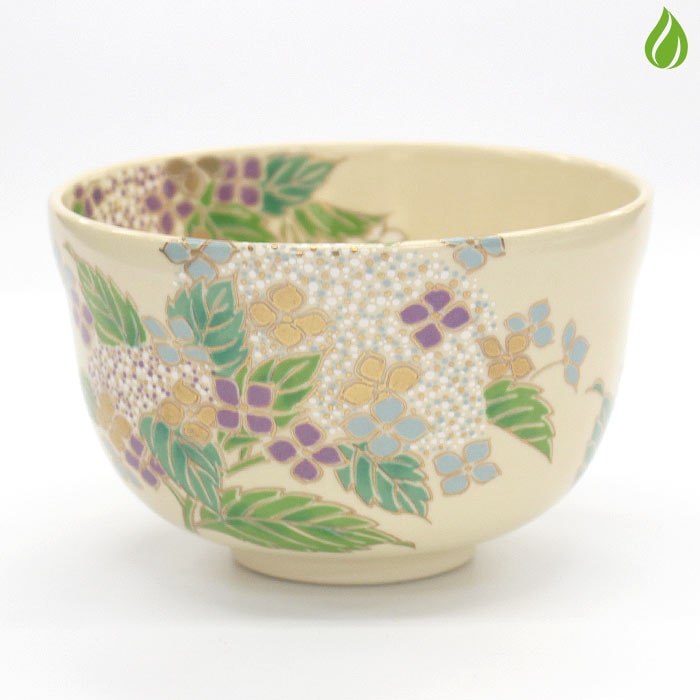 茶道具 抹茶茶碗 宮地英香作 仁清 紫陽花