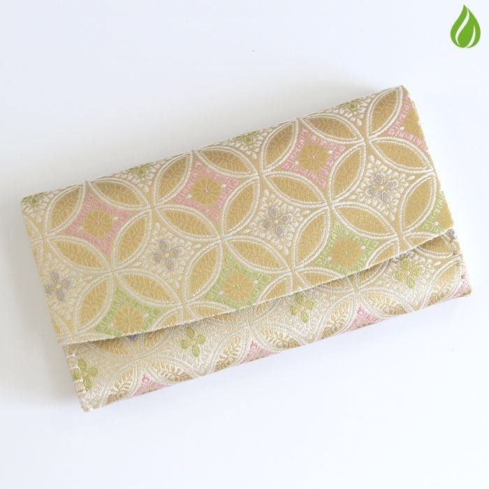 茶道具 名物裂 三ツ折（懐紙入） 七宝紋 （しっぽうもん）