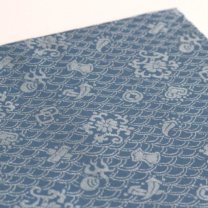 茶道具 名物裂 古帛紗 三雲屋緞子 青 （みくもやどんす）