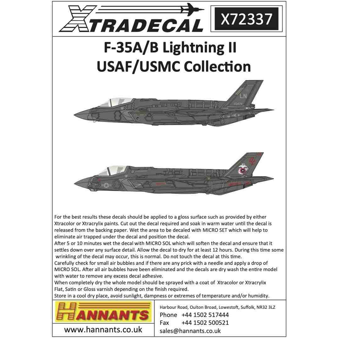 再入荷】X72337 ロッキード F-35A/B ライトニングII アメリカ空軍/海
