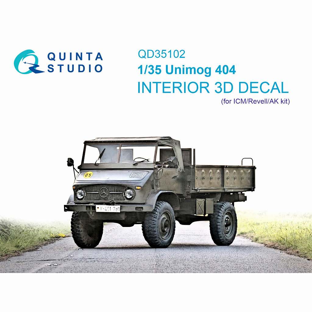 QD35102 1/35 ウニモグ 404 カラー内装3Dデカール (ICM用) | クインタ