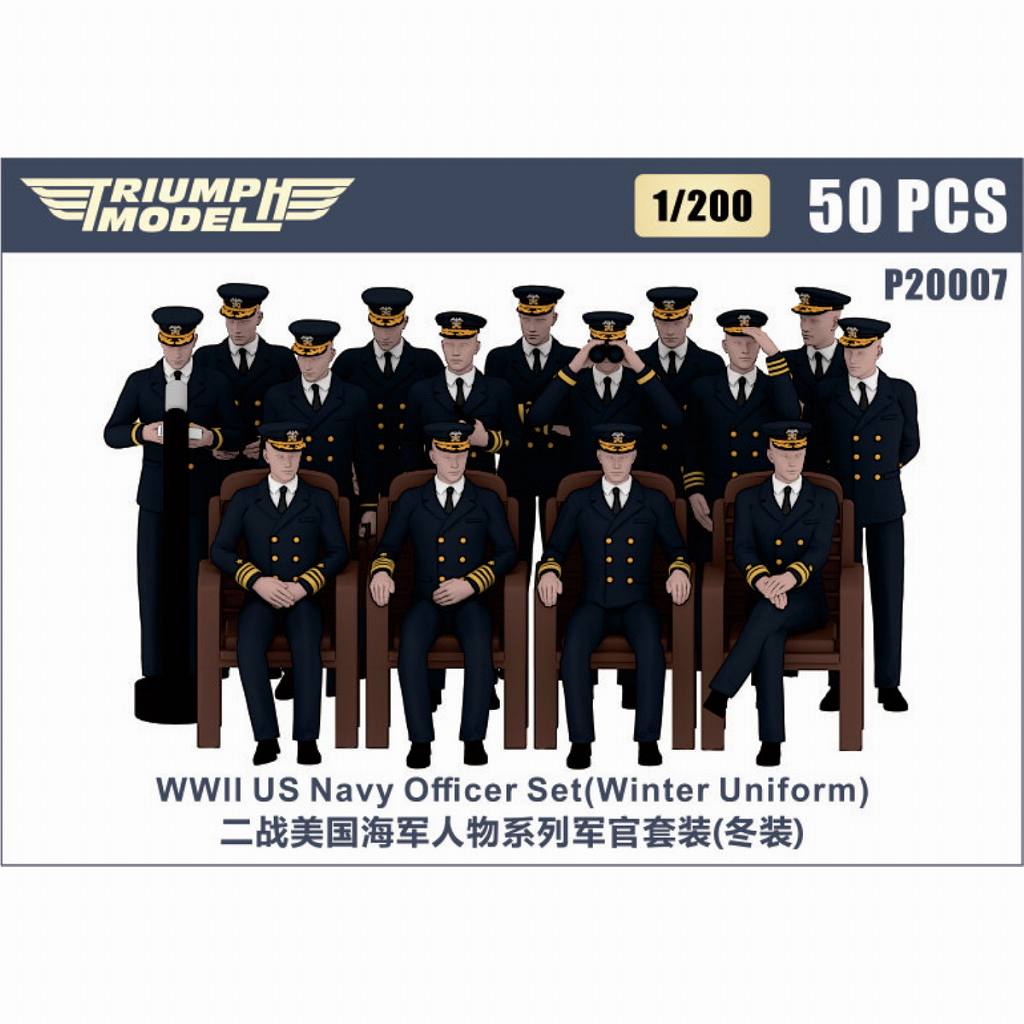 P20007 WWII 米海軍 将校(冬服) 精密3Dプリントモデル(50体入り