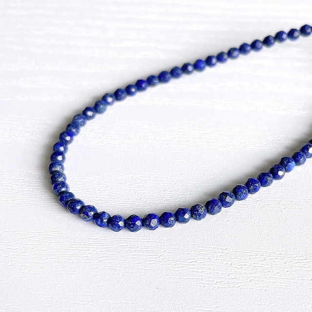 7500016NSB ラピスラズリビーズ ラウンドカット 3mm穴径0.8mm 約20cm 1