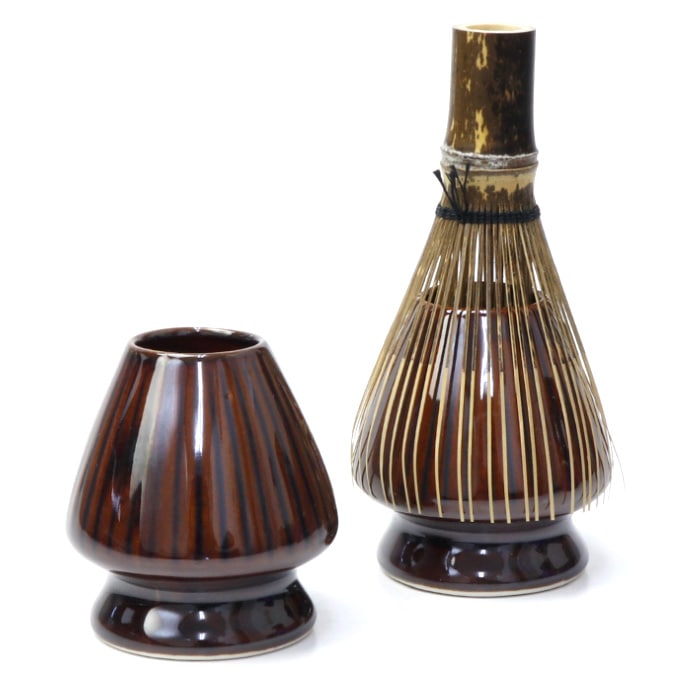 茶道具 茶筅休め・くせ直し】 茶筌休め 陶器 アメ天目 日本製 美濃焼