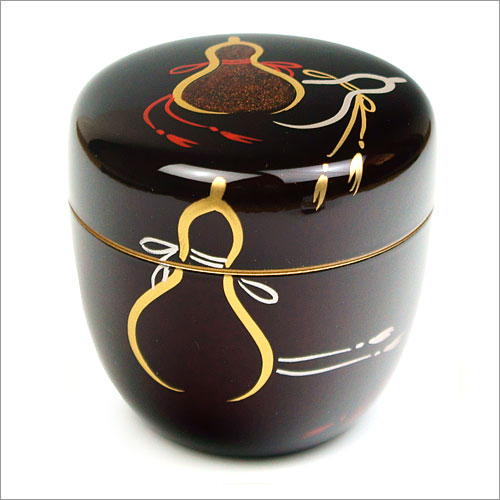 茶道具 棗】 溜塗中棗 六瓢蒔絵（内梨子地） 東雲作 | 棗（なつめ