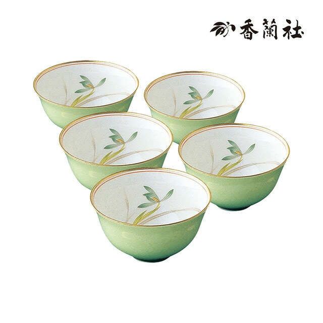 蘭のひびき・湯呑揃（5客組） F1180-CQQ 香蘭社 有田焼 | メーカー別