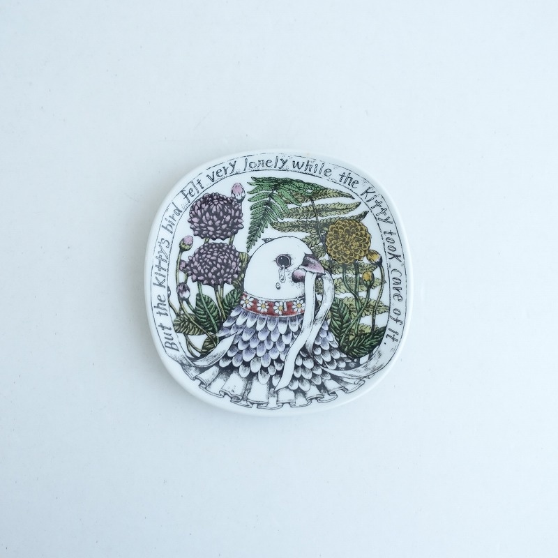 美品】 ヒグチユウコ こねことうみねこ 九谷焼 絵皿 鳥 (wa87-2504-70