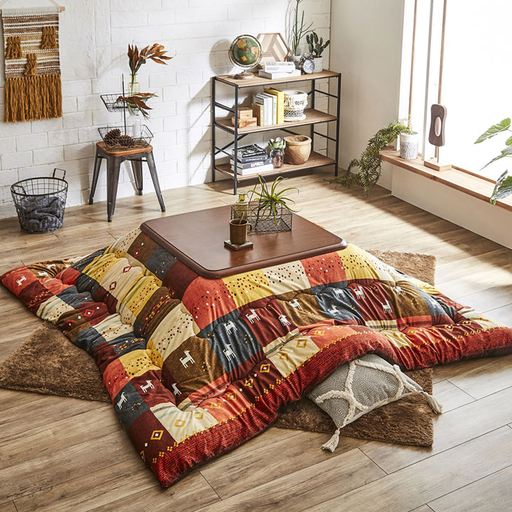 ギャベ柄 こたつ布団 シンシア 掛け布団単品 正方形 長方形 | い草屋