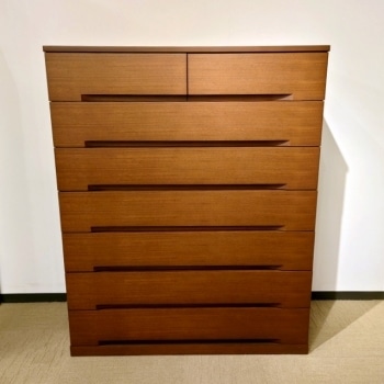 ハイチェスト「OL-ルーブル」ウォールナット材 幅103.8cm/アウトレット