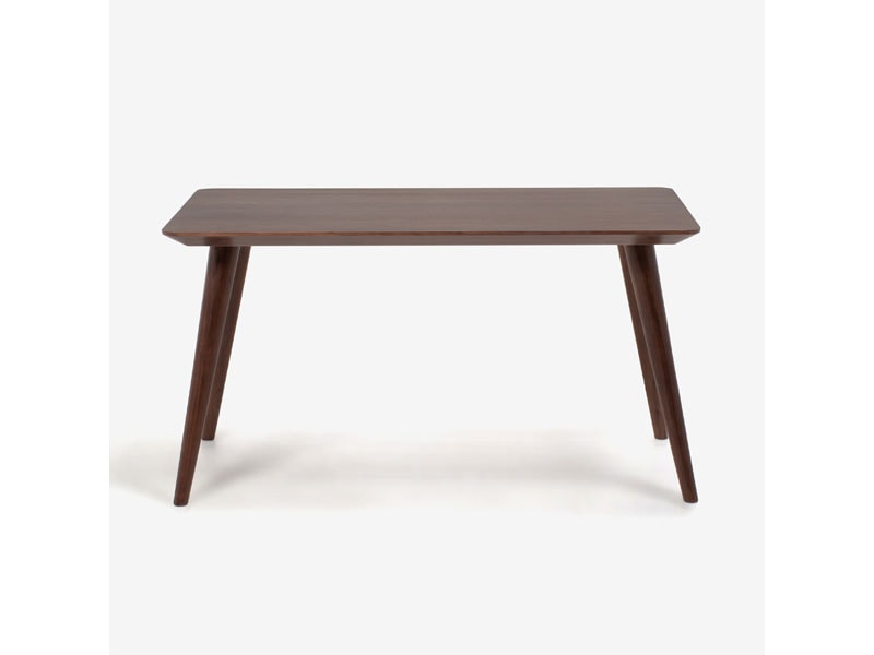 ダイニングテーブル「ジャスト」ウォールナット材 天板角丸型/丸脚 全4