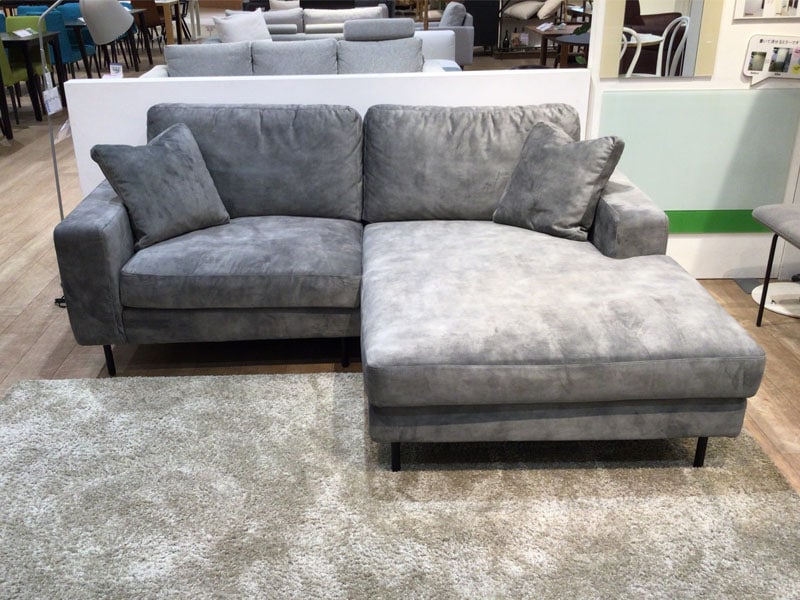 カウチソファ 向って右カウチ「デュオ3」幅202cm ミディアムバック