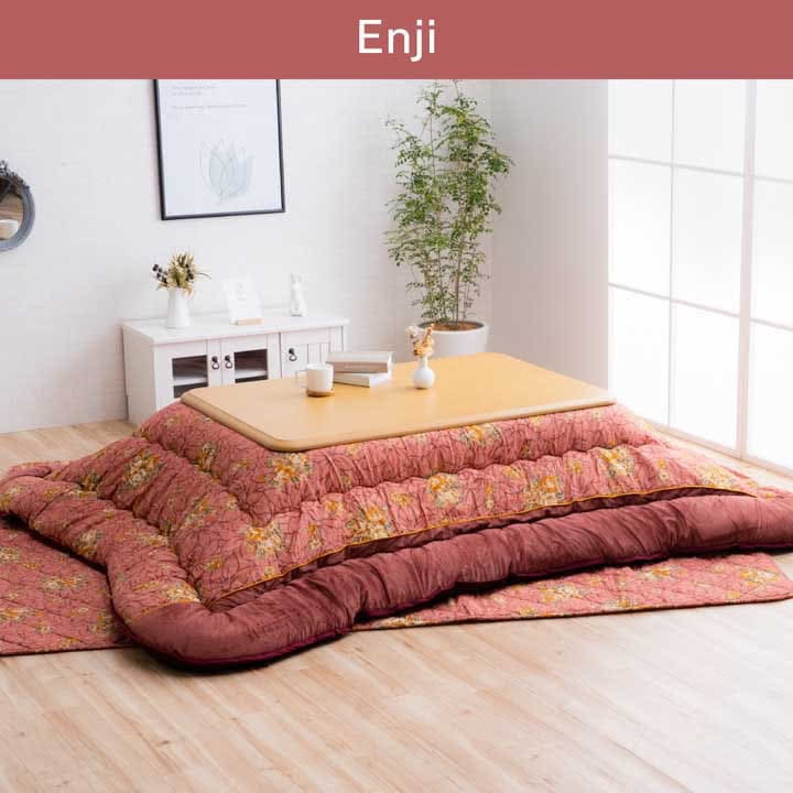 こたつ2点セット こたつ掛け布団 プラーナ 正方形 長方形 エレガンス柄