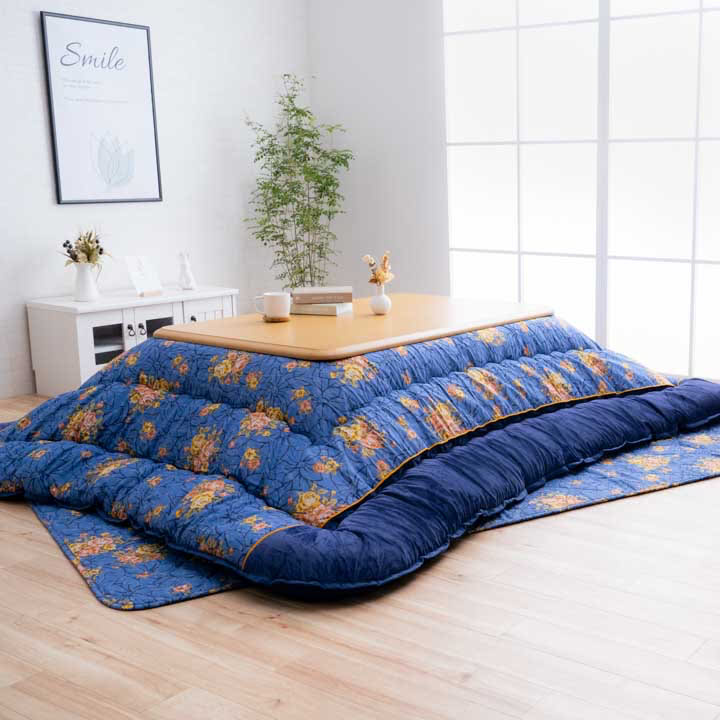 こたつ2点セット こたつ掛け布団 プラーナ 正方形 長方形 エレガンス柄