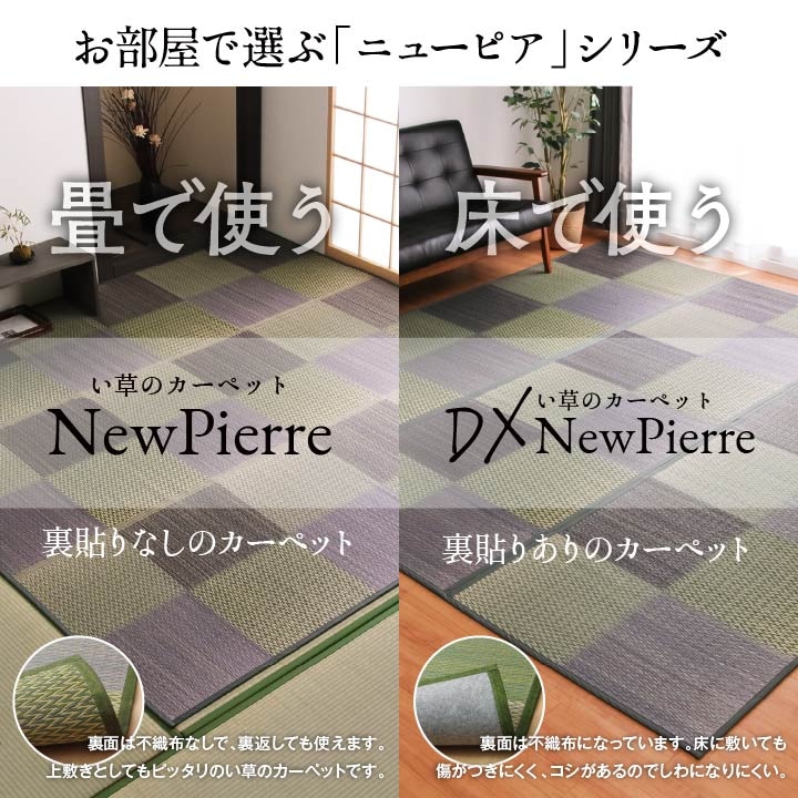 い草ラグ ござ 上敷き DXニューピア 裏貼 江戸間 本間 団地間 2～8畳