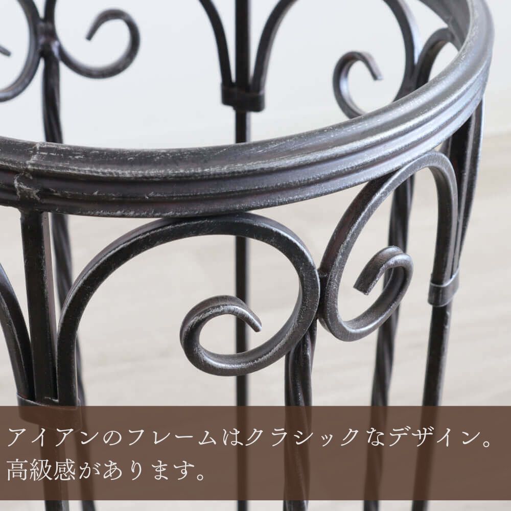 傘立て アンティーク調 アイアン&ウッド 幅25.5cm｜おしゃれな