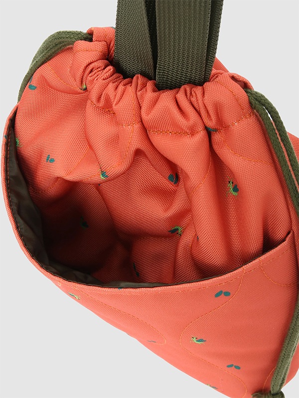 葉っぱに擬態？！かまきりくんシューズバッグ オレンジ | Insect