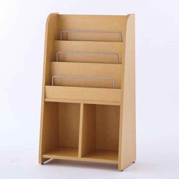 ウッディマガジンラック（1列3段+2棚1段）【個人宅配送不可】 | 店舗