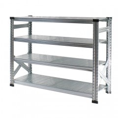 メタルシステム：SUPER123》 スチールシェルフ 幅112.7cm セミタイプ