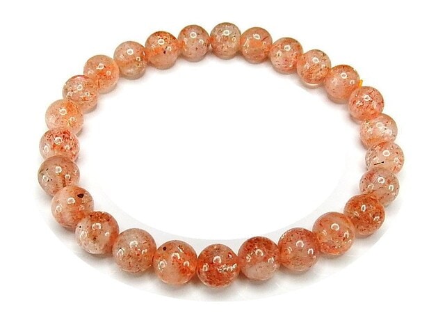 ゴールドサンストーン約7mm希少キラキラAA～AAA天然石ブレスレット