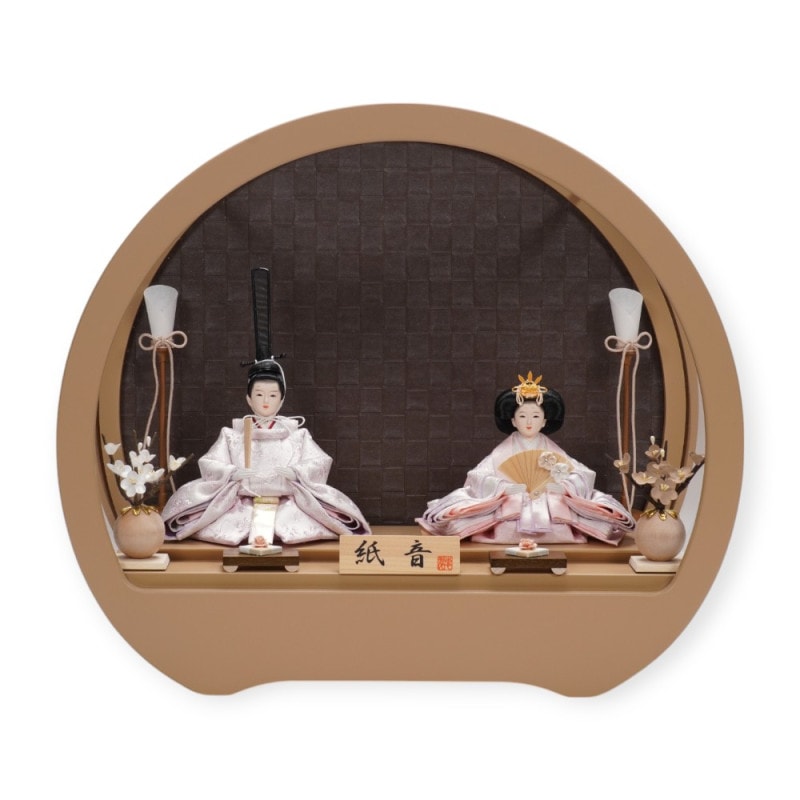 雛人形】京芥子 金彩(紫・ピンク) 親王揃い収納飾り | 千匠作 ｜雛人形