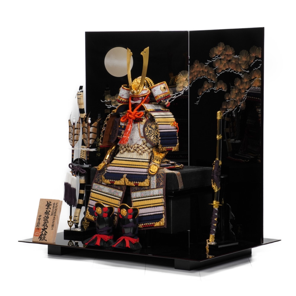 五月人形】《限定製作品》7号 俊 紫裾濃威 鎧飾り〈雄山作〉[245-002