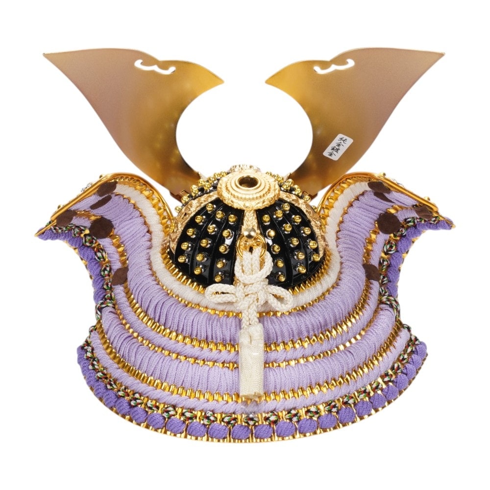 五月人形】8号 至福之兜 薄紫段威 兜飾り〈翠鳳作〉[255-188] ｜雛人形