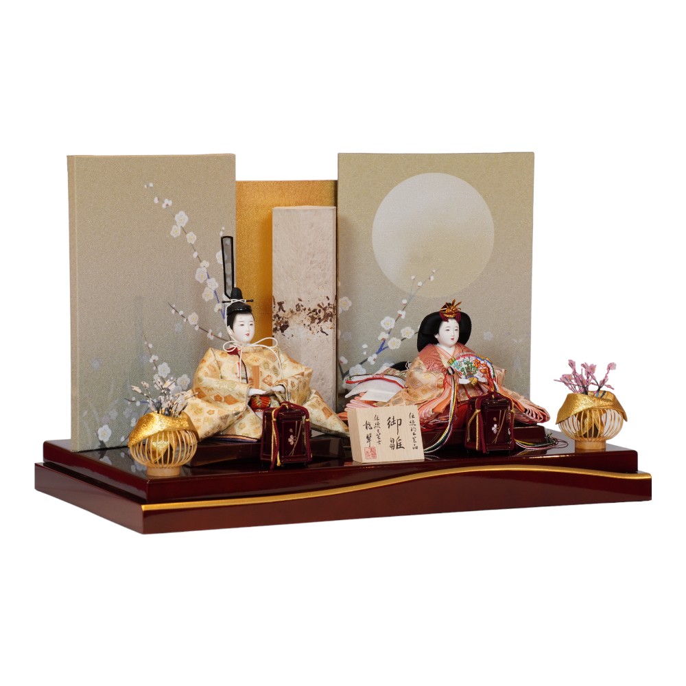 雛人形】京十一番 菱に花文様 親王飾り | 望月龍翠作 ｜雛人形・五月