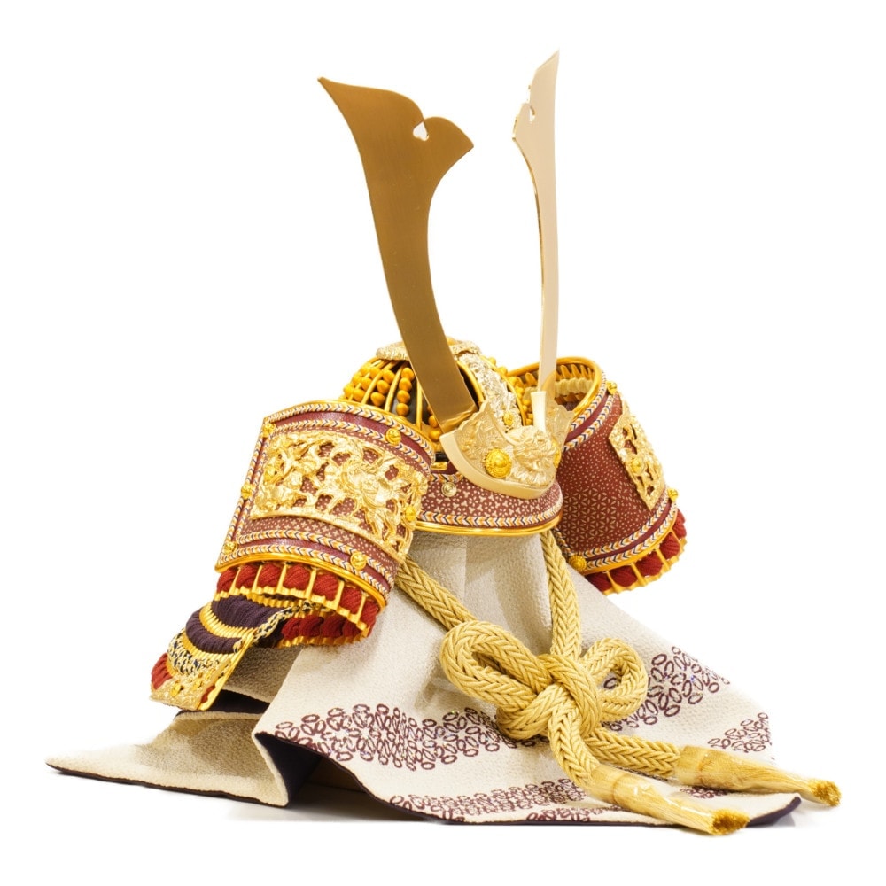 五月人形】7号 弦 紫裾濃威 兜飾り〈一龍作〉[235-152] ｜雛人形・五月